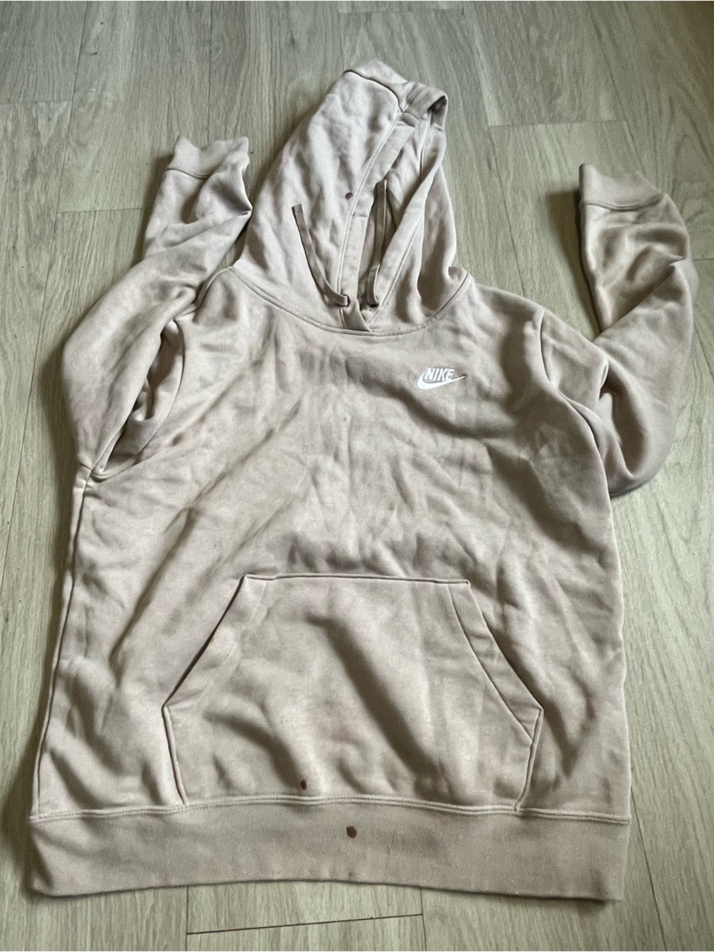 Nike Women's Hooded Pullover Sweatshirt in Light Tan